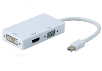 Переходник Mini DisplayPort to HDMI DVI VGA (mini DP / thunderbolt)