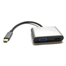 Конвертер USB Type C - to - HDMI / VGA Переходник MacBook iMac MHL