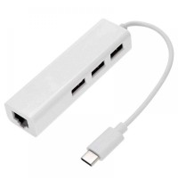 Переходник USB Type-C to LAN + USB HUB Adapter для MacBook