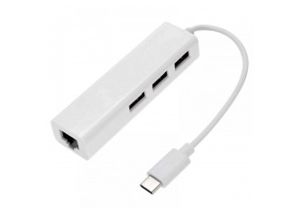 Переходник USB Type-C to LAN + USB HUB Adapter для MacBook