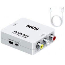 Конвертер HDMI to AV / RCA (тюльпани) перехідник адаптер
